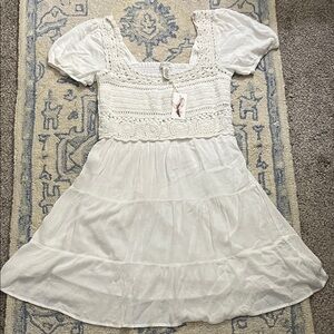Jessica Simpson White Lace Casual Dress
